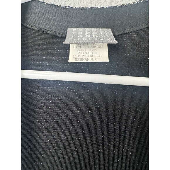 Vintage Rabbit Designs Dress Cardigan Set Womens 12M Blue Metallic Stretch USA - Picture 12 of 16